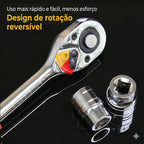 Jogo Completo Soquete Sextavado 1/2" com Catraca e Haste Extensora