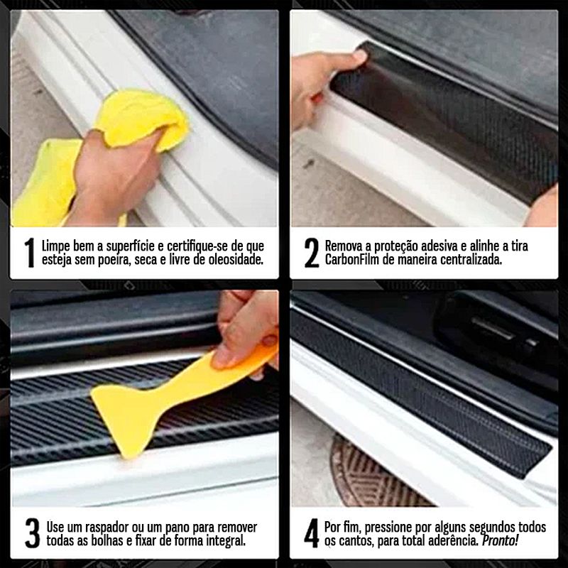 CarbonFilm™ Protetor de Soleira Anti-risco Premium